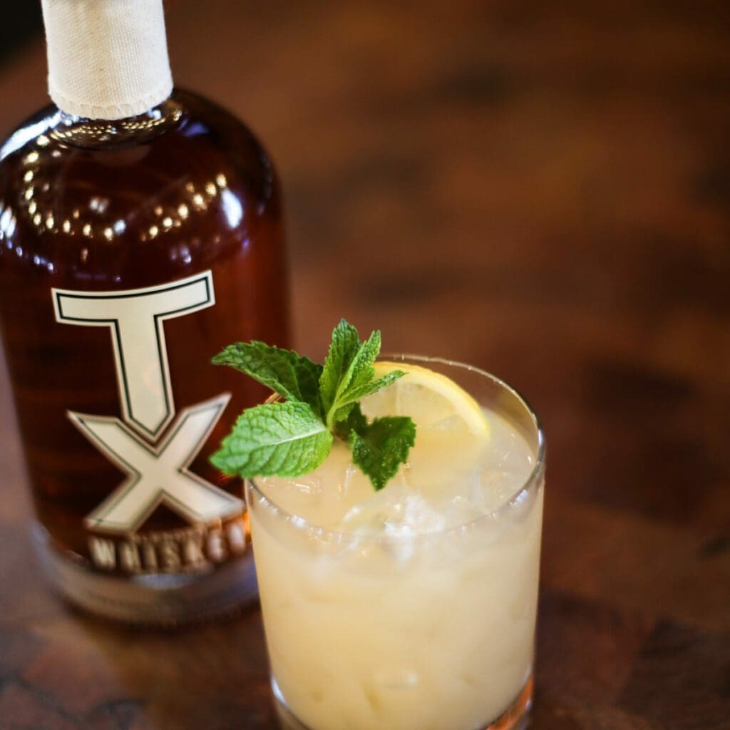 TX Gold Rush cocktail made with TX Blended Whiskey
