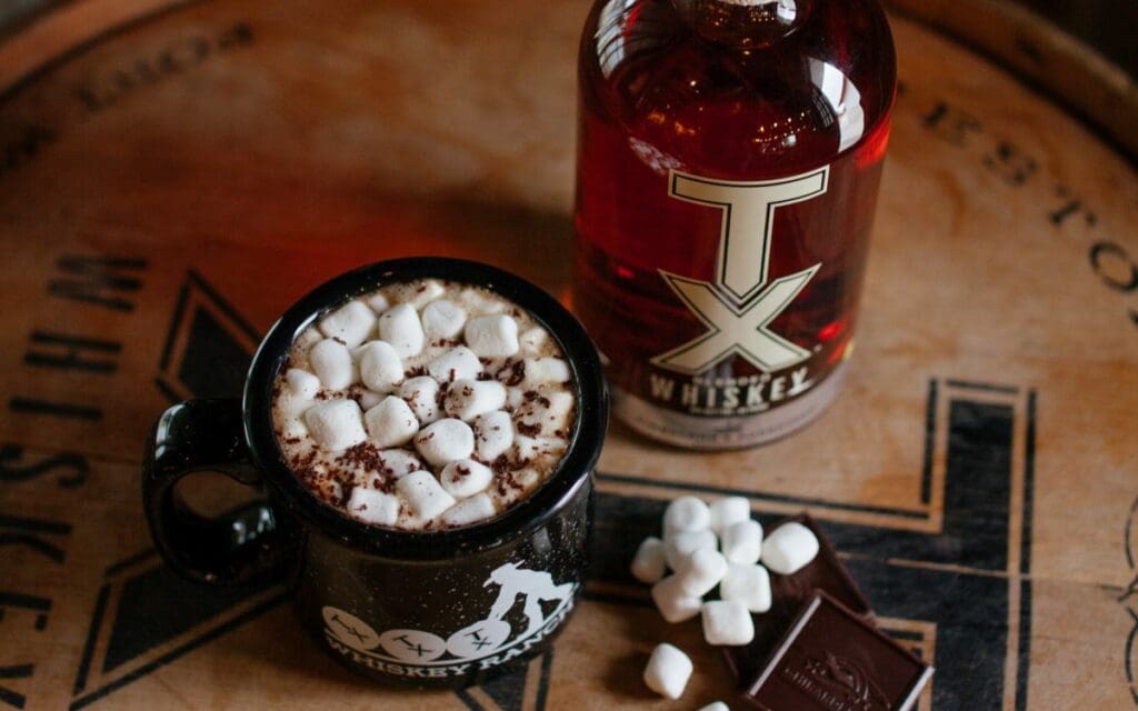 TX Hot Chocolate cocktail made with TX Blended Whiskey