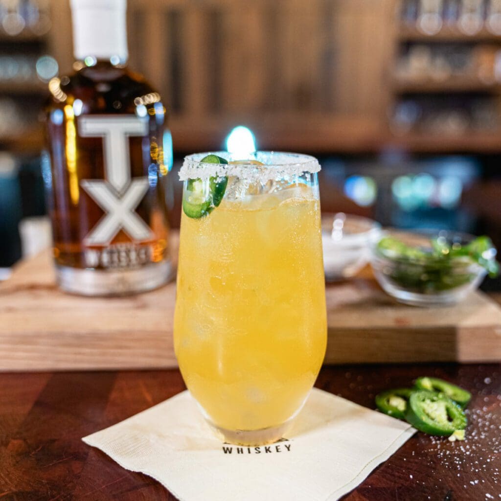 TX Mango Tango cocktail made with TX Blended Whiskey