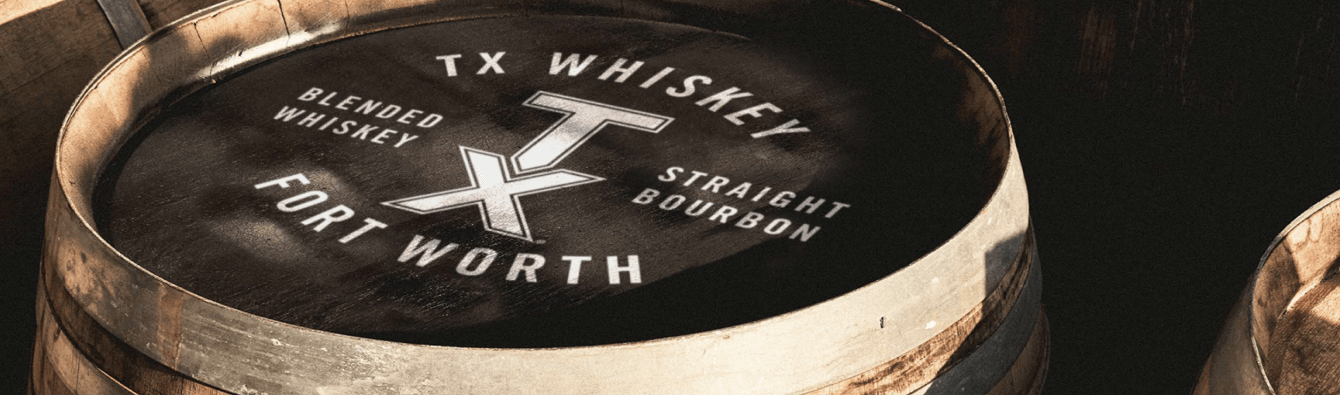 Top of a TX Whiskey barrel