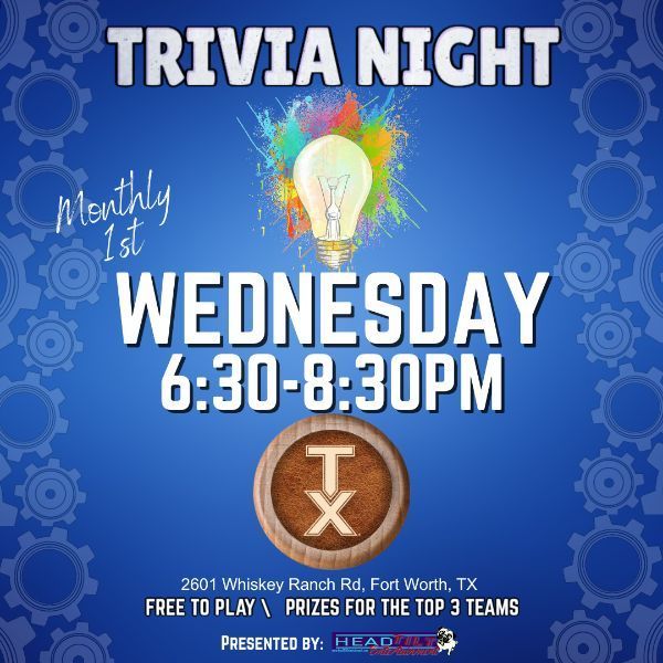 Trivia Night at TX Whiskey Ranch, Harry Potter Themed!